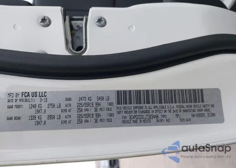 2018 Dodge Journey Gt из США, поврежденный, VIN 3C4PDCEG1JT329448